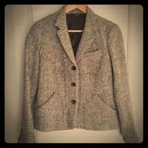 Eddie Bauer Brown Tweed Blazer with Elbow Patches